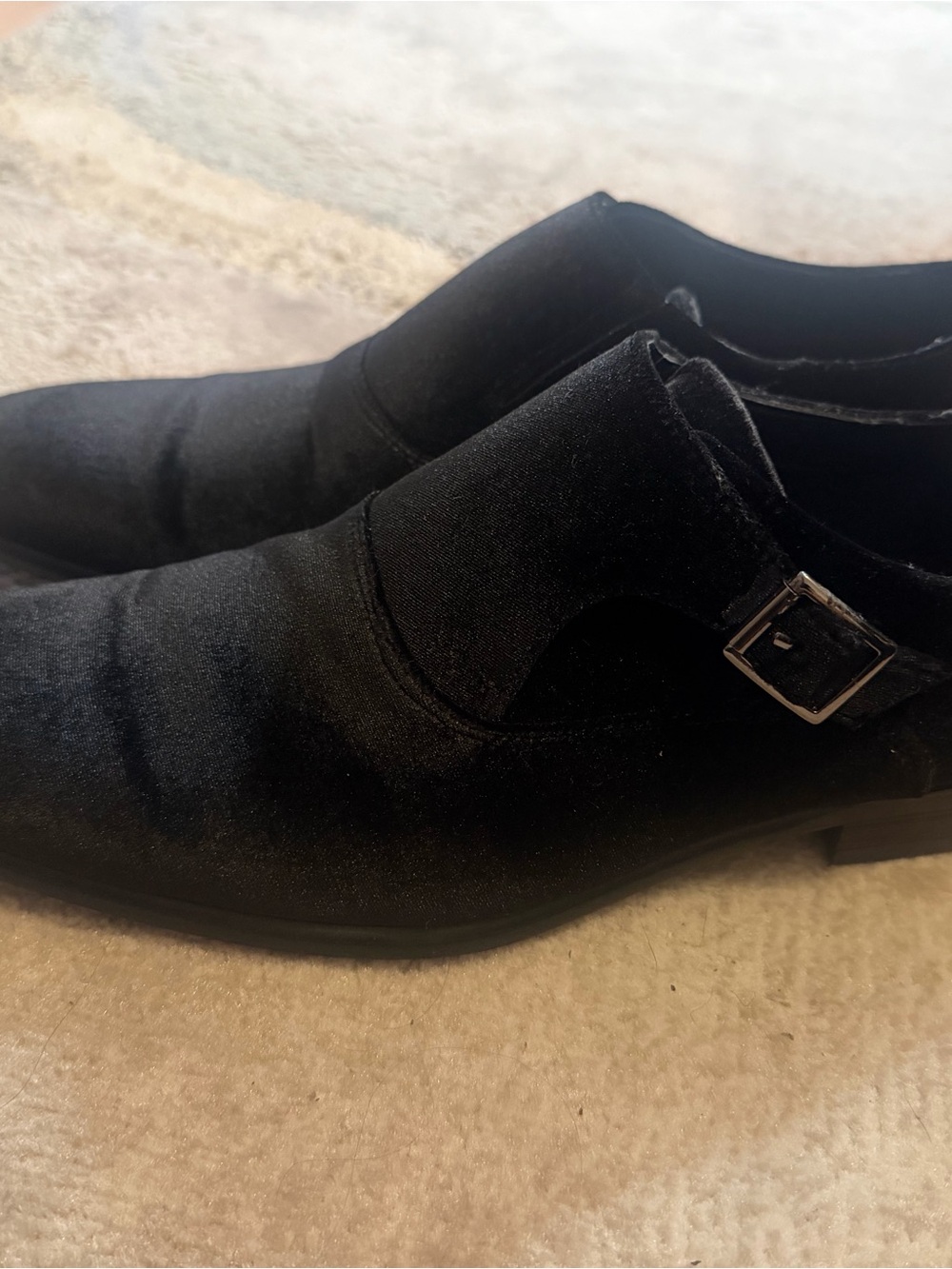 Steve Madden Men's Black Buckle Dress Shoes